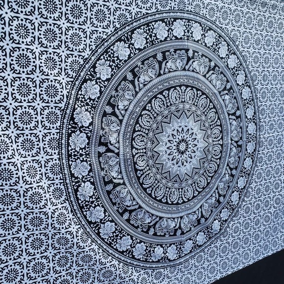 1 LEFT! Elephant Mandala Twin Tapestry - Picture 7 of 11